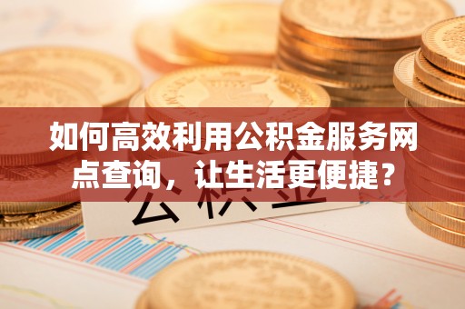武定如何高效利用公积金服务网点查询，让生活更便捷？