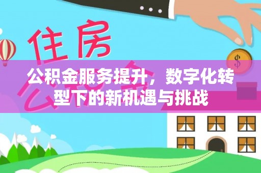 武定公积金服务提升，数字化转型下的新机遇与挑战