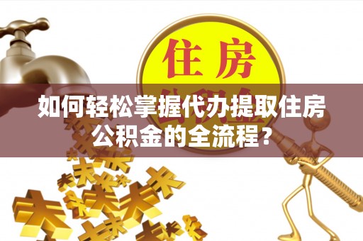 武定如何轻松掌握代办提取住房公积金的全流程？