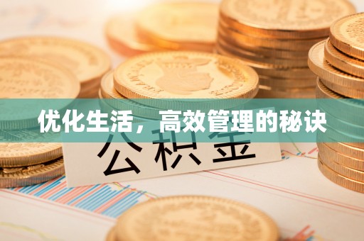 武定优化生活，高效管理的秘诀